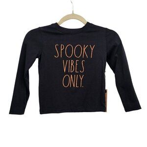 NWT Rae Dunn Spooky Vibes Only Black Shirt Childs Kids 5